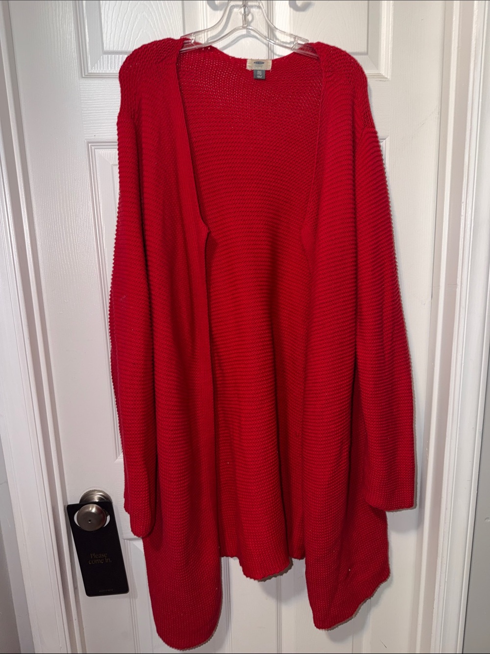 Old Navy Red Open-Front Knit Cardigan